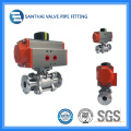 Stainless Steel Sanitary Pneumatic Ball Valves with Pneumatic Actuator